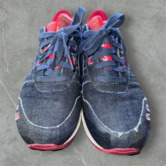 ASICS Gel Lyte III Japanese Denim Kimono H5L2N-5050 Navy Red Size 10 Men's Used - Picture 2 of 8
